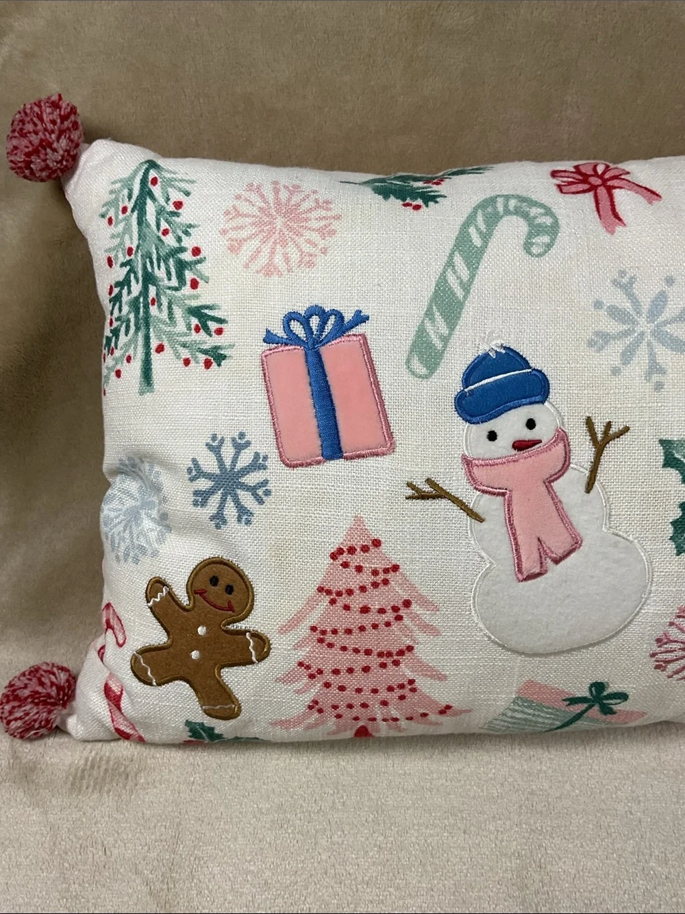 Cupcakes and Cashmere Decorative Holiday Christmas Pillow